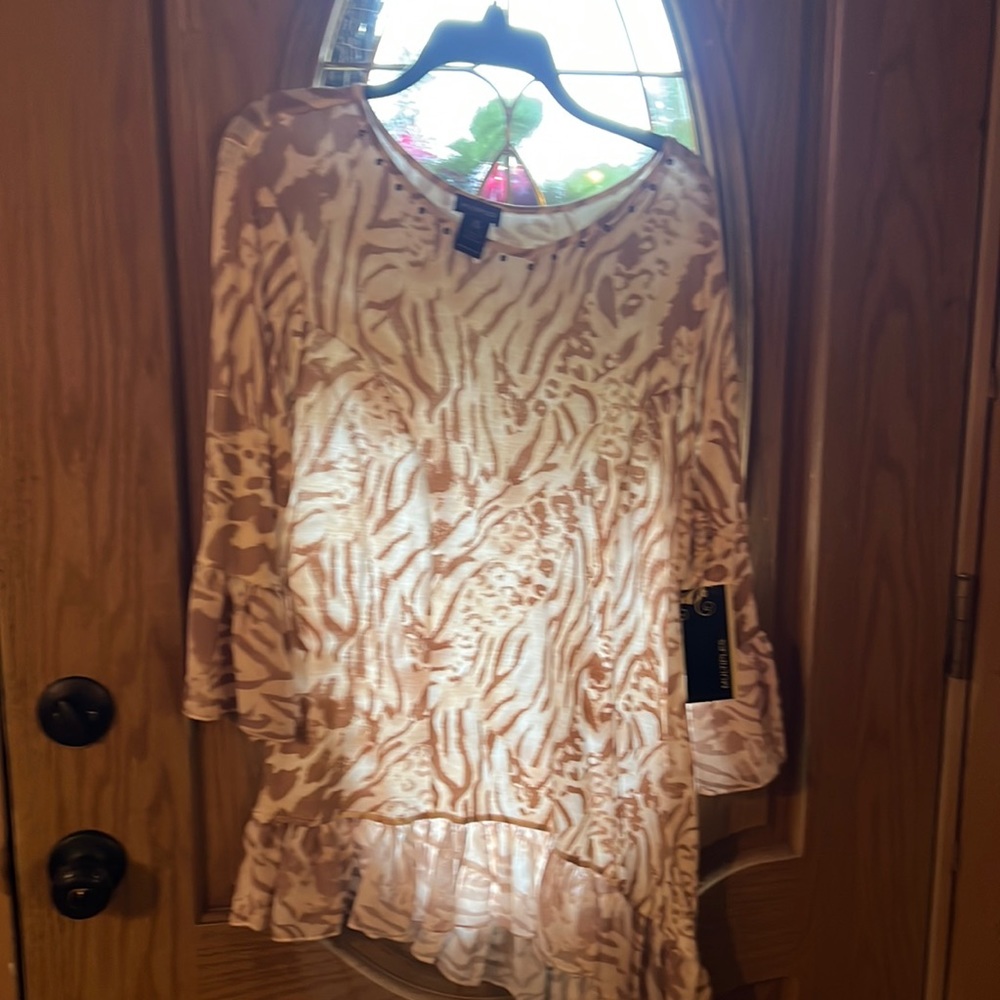 Ruffle sleeve dress up blouse